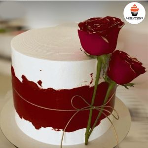 Red& White Shade Cake