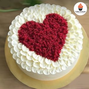 Red Velvet Floral Cake