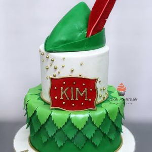 feather theme cake